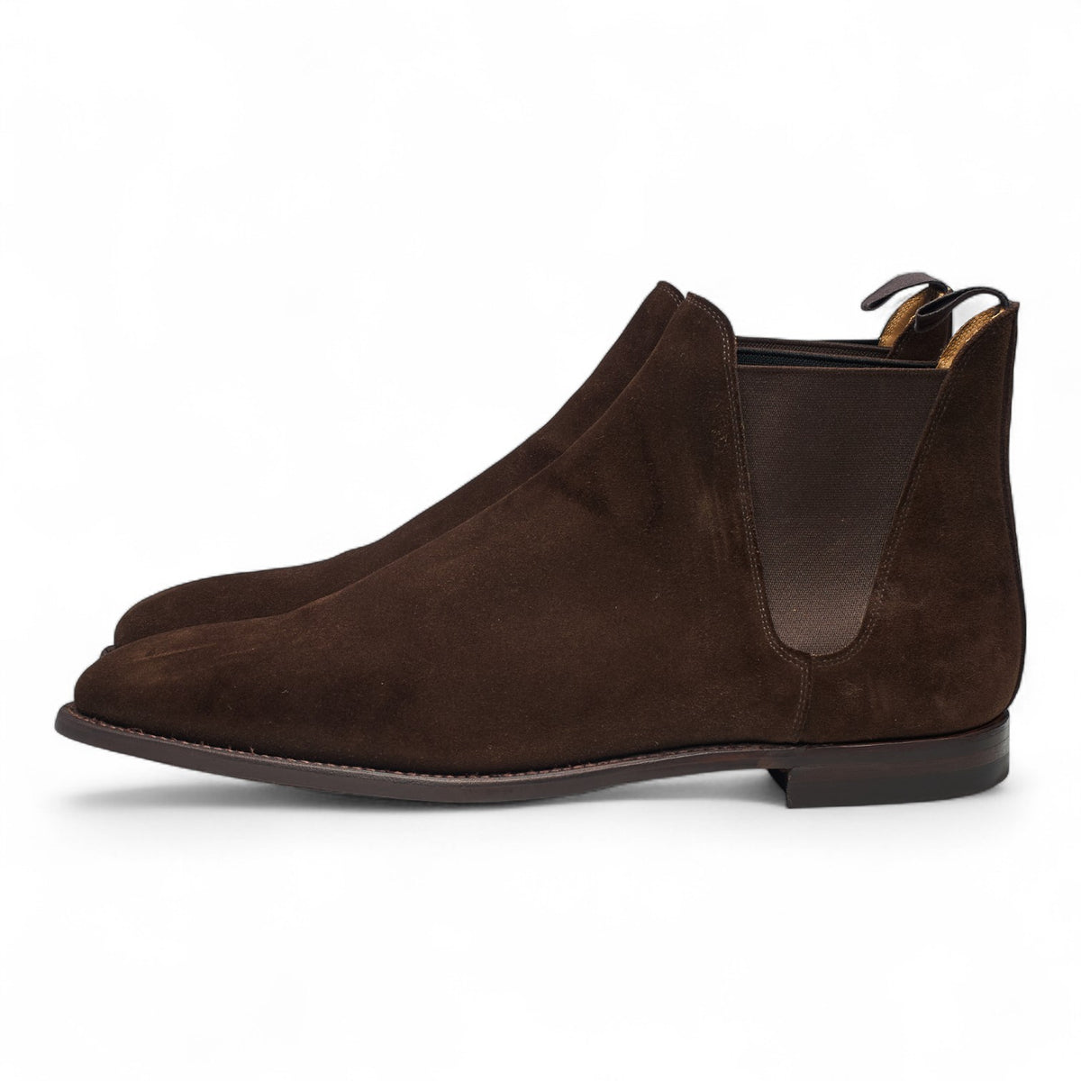 'Chelsea 8' Dark Brown Suede Chelsea Boots UK 12 E