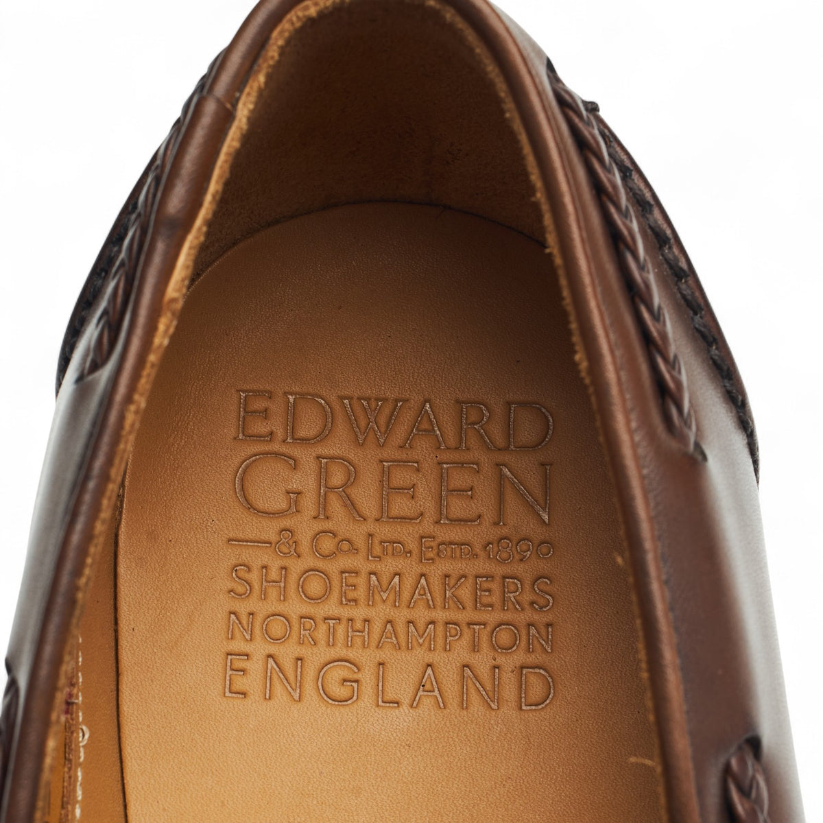 'Belgravia' Brown Leather Tassel Loafers UK 8.5 E