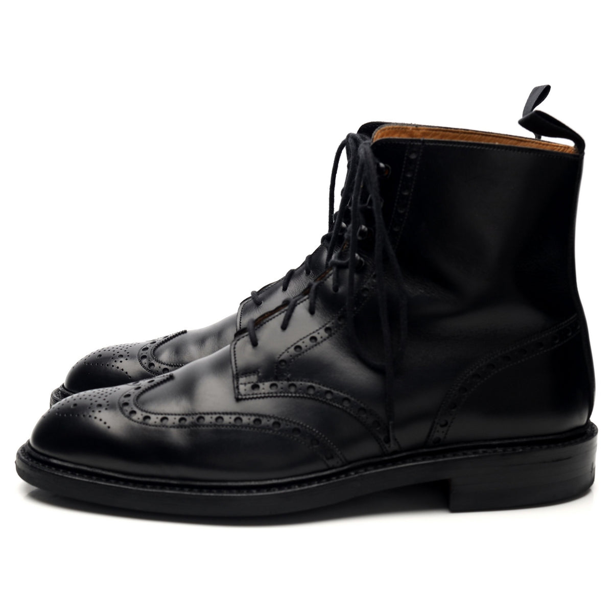 &#39;Skye 3&#39; Black Leather Brogue Boots UK 9 E