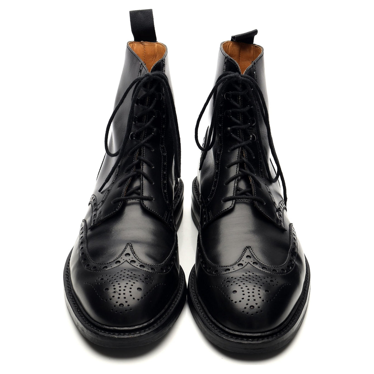 &#39;Skye 3&#39; Black Leather Brogue Boots UK 9 E