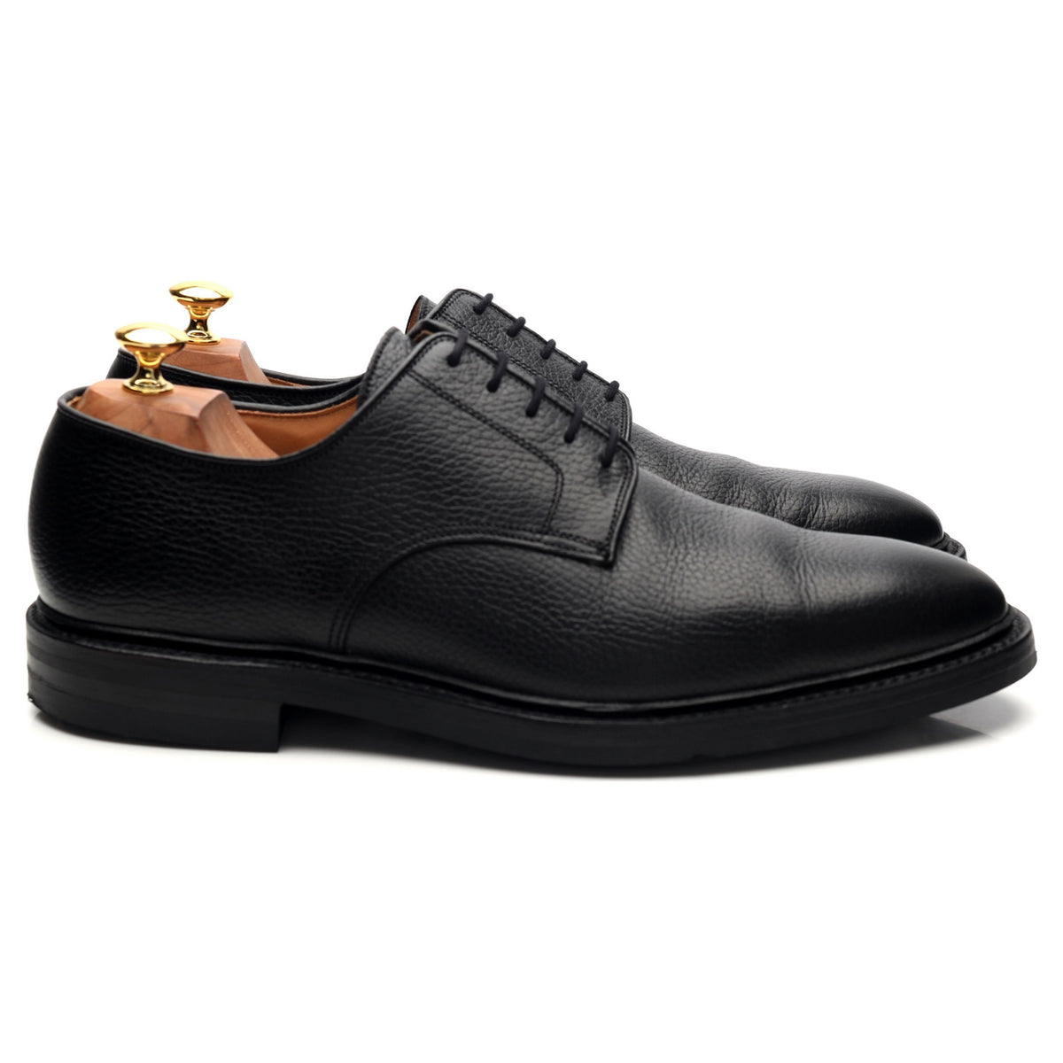 &#39;Ashdown&#39; Black Leather Derby UK 10 E