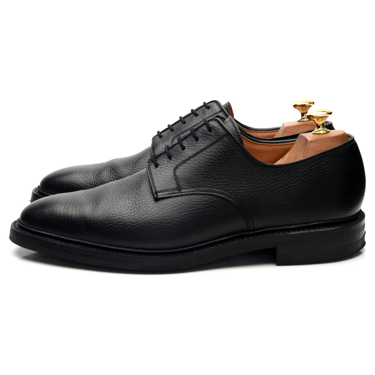 &#39;Ashdown&#39; Black Leather Derby UK 10 E