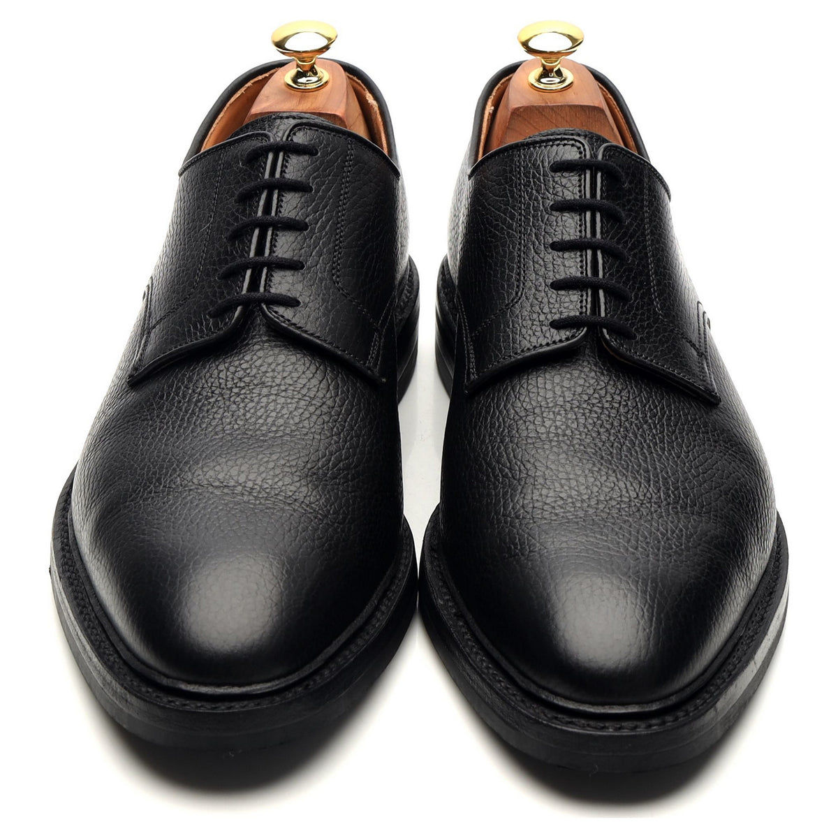 &#39;Ashdown&#39; Black Leather Derby UK 10 E