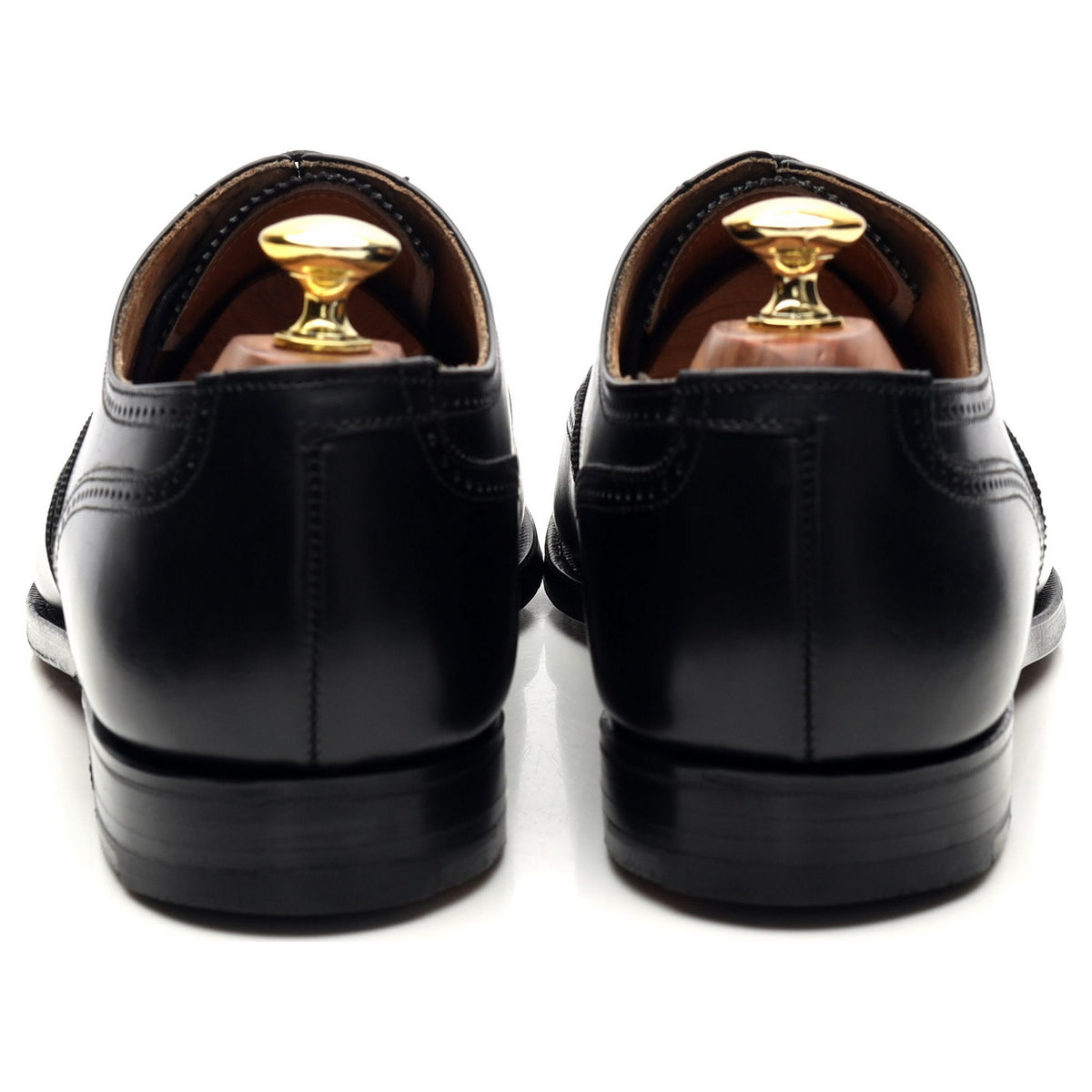 &#39;Drummond&#39; Black Leather Oxford Brogues UK 8.5 G