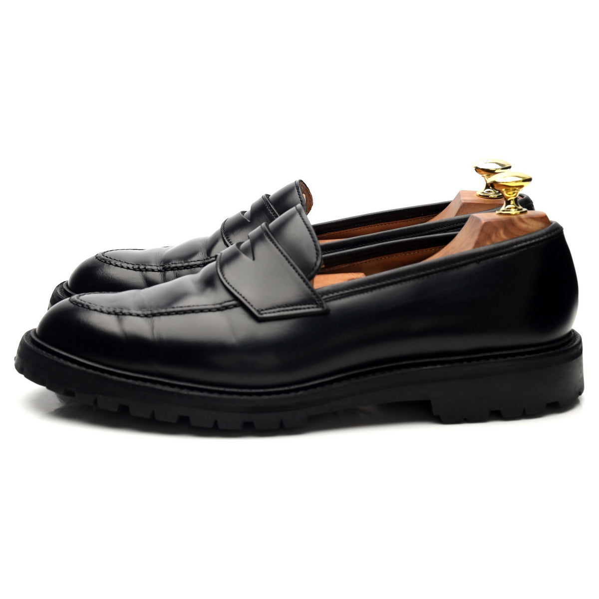 &#39;Henley 3&#39; Black Leather Loafers UK 7.5 E