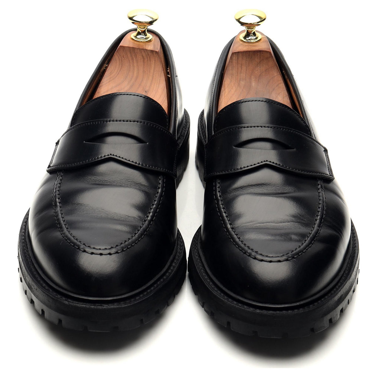 &#39;Henley 3&#39; Black Leather Loafers UK 7.5 E