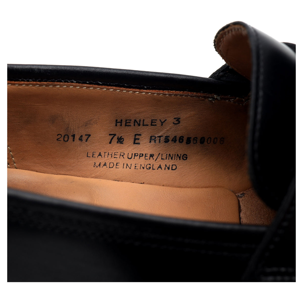 &#39;Henley 3&#39; Black Leather Loafers UK 7.5 E