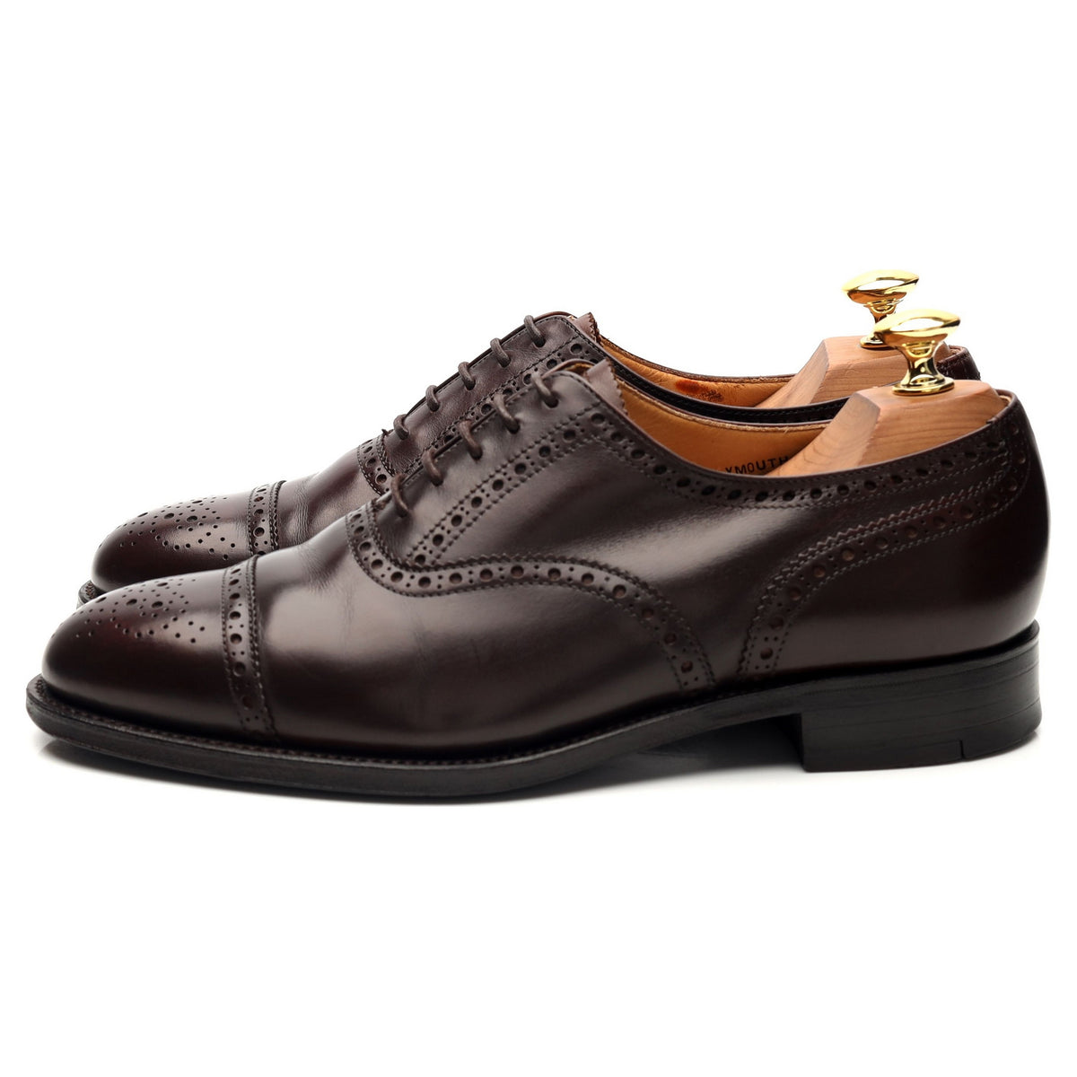 &#39;Plymouth&#39; Dark Brown Leather Oxford Brogues UK 6 F