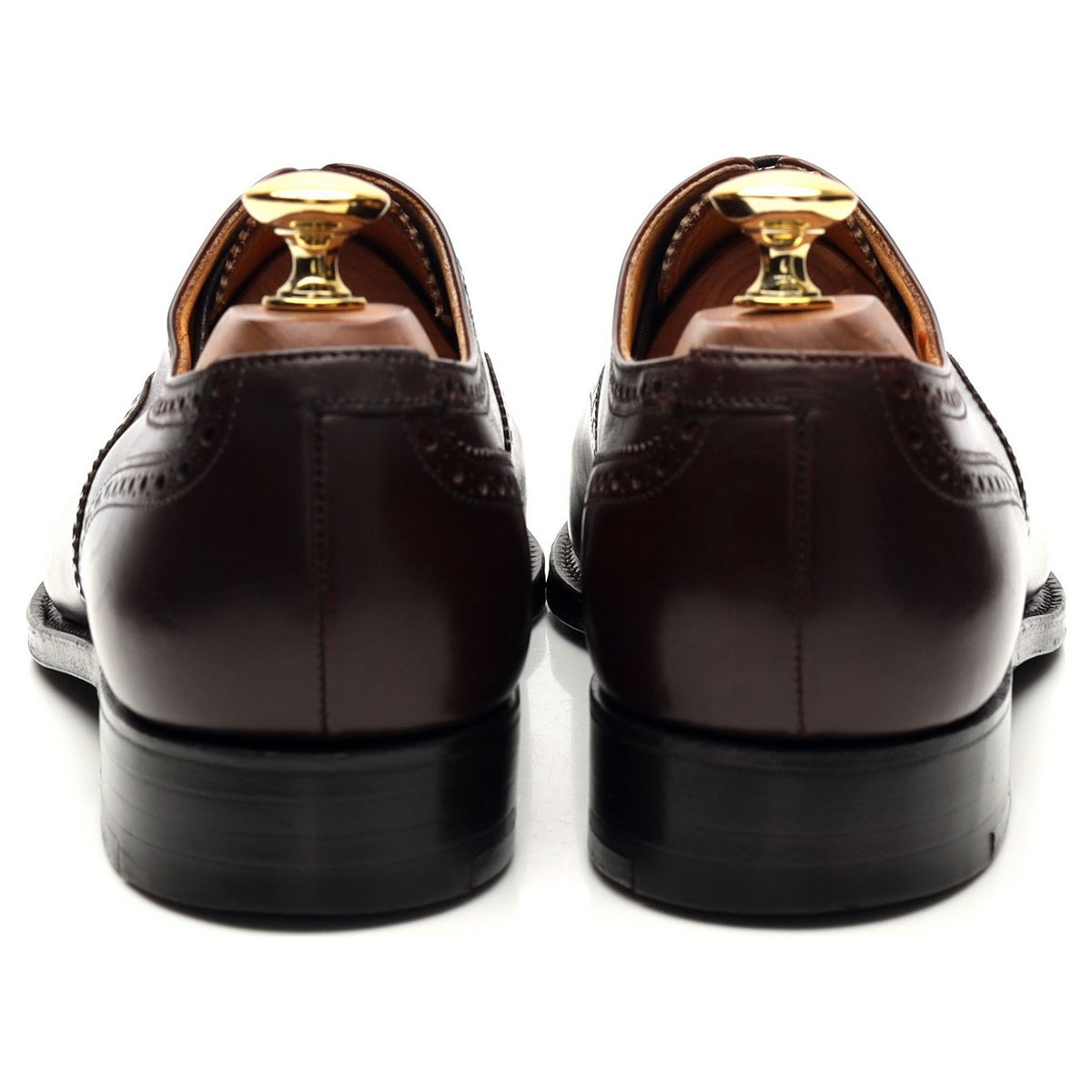 &#39;Plymouth&#39; Dark Brown Leather Oxford Brogues UK 6 F