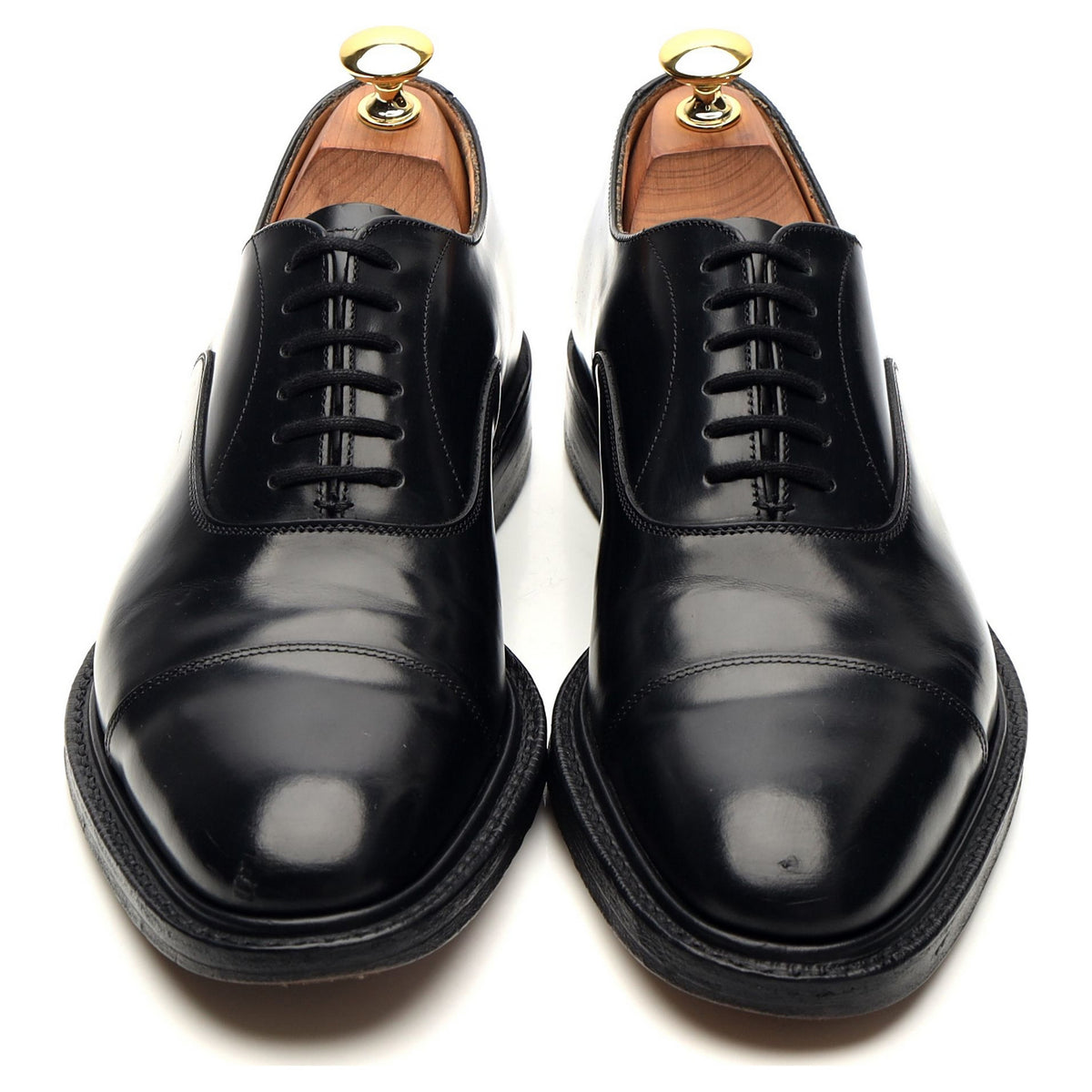 &#39;Vienna&#39; Black Leather Oxford UK 6 F