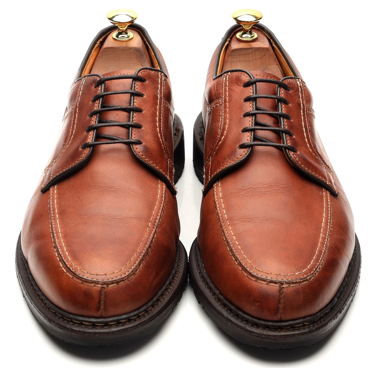 &#39;Wilburt&#39; Tan Brown Leather Split Toe Derby UK 9 US 9.5 EEE