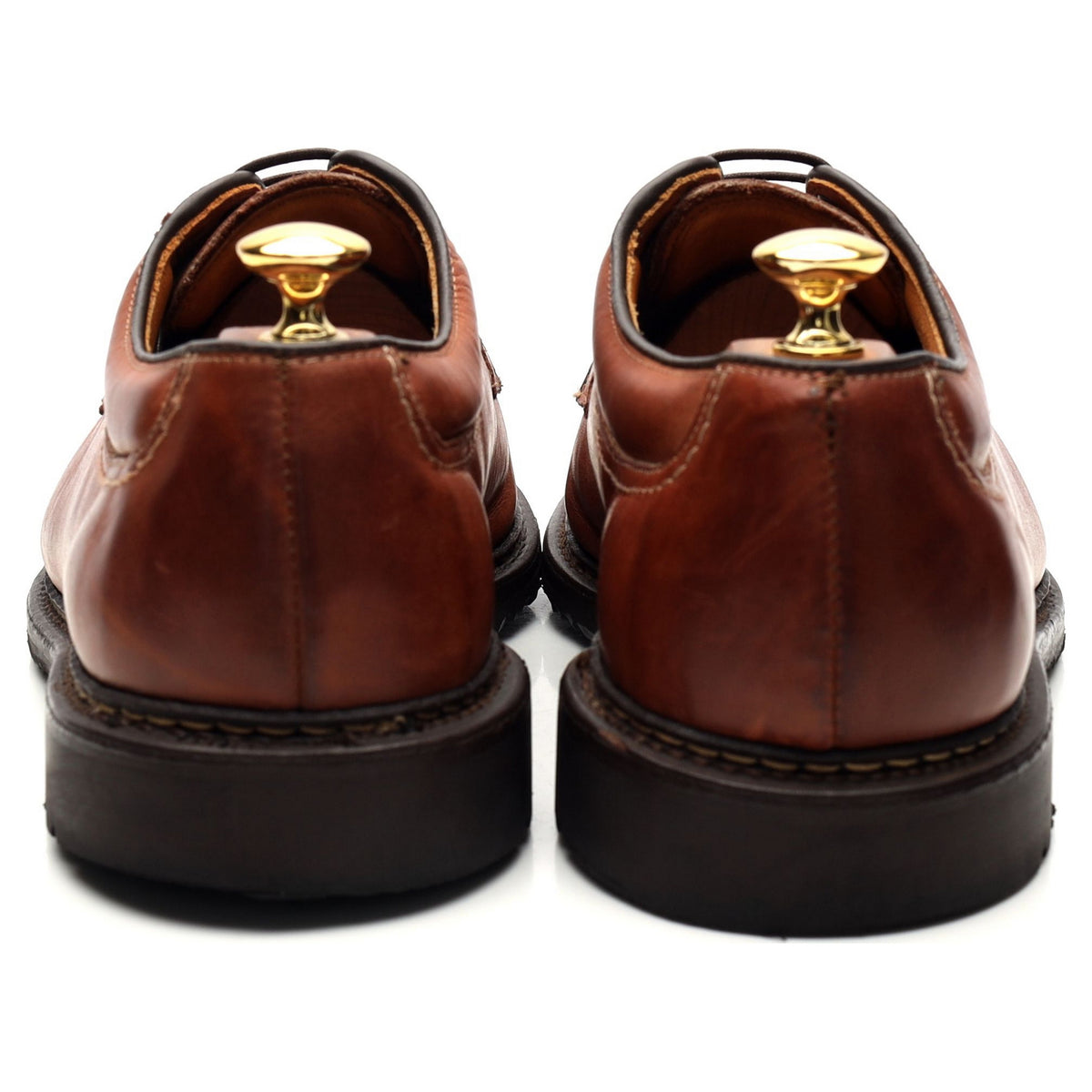 &#39;Wilburt&#39; Tan Brown Leather Split Toe Derby UK 9 US 9.5 EEE