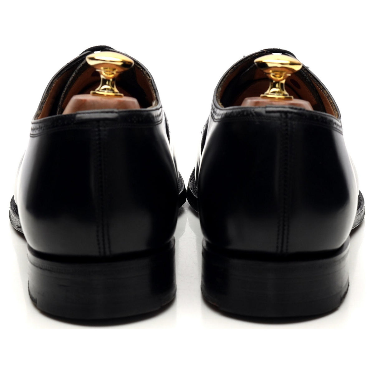 &#39;Charmouth&#39; Black Leather Oxford Brogues UK 10 F