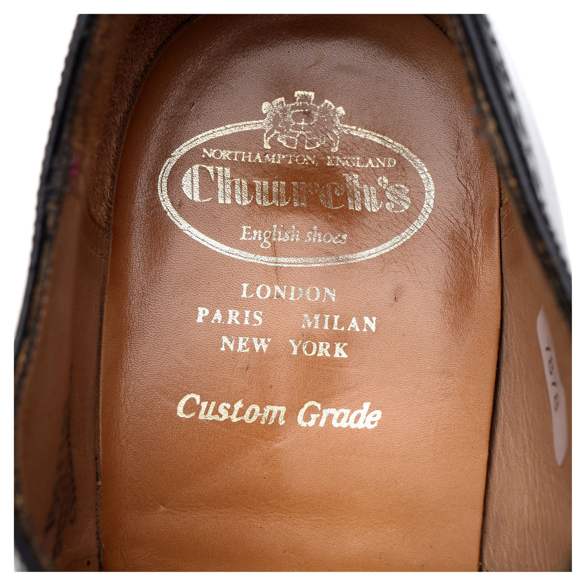 &#39;Charmouth&#39; Black Leather Oxford Brogues UK 10 F