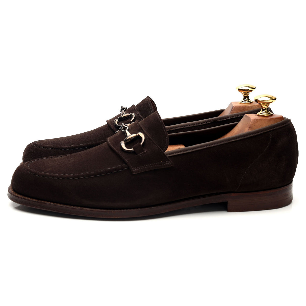 &#39;Finchley 2&#39; Dark Brown Suede Horse-bit Loafer UK 9.5 E