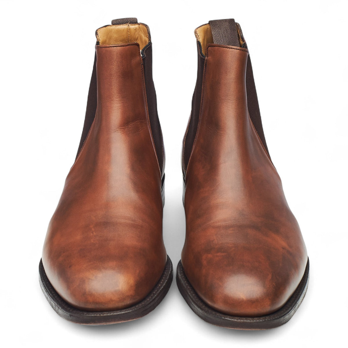 'Stamford' Tan Brown Leather Chelsea Boots UK 9.5 F