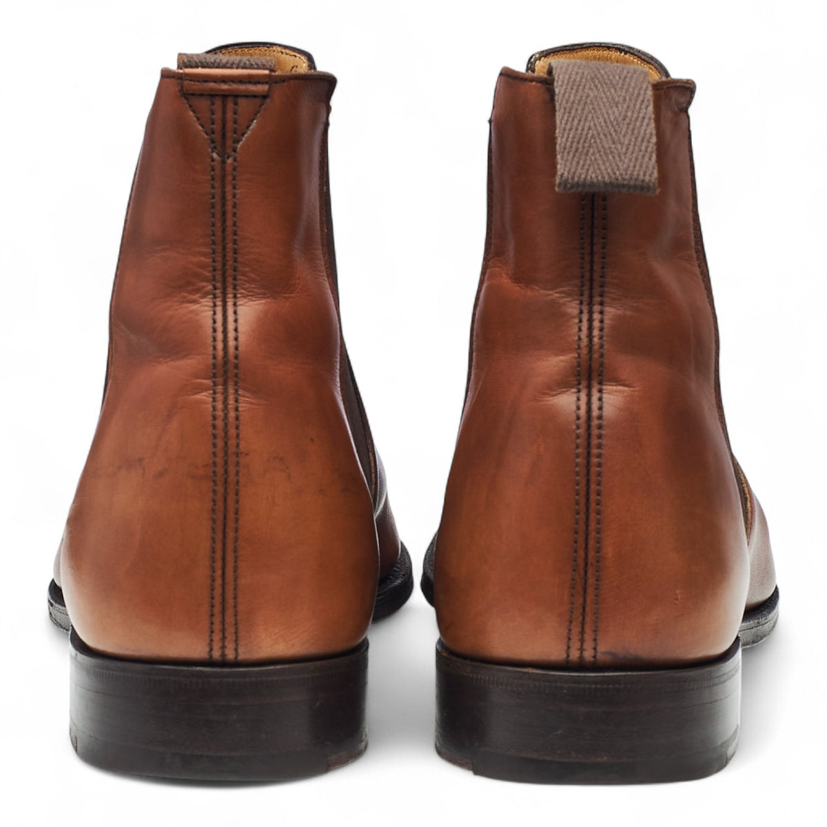 'Stamford' Tan Brown Leather Chelsea Boots UK 9.5 F
