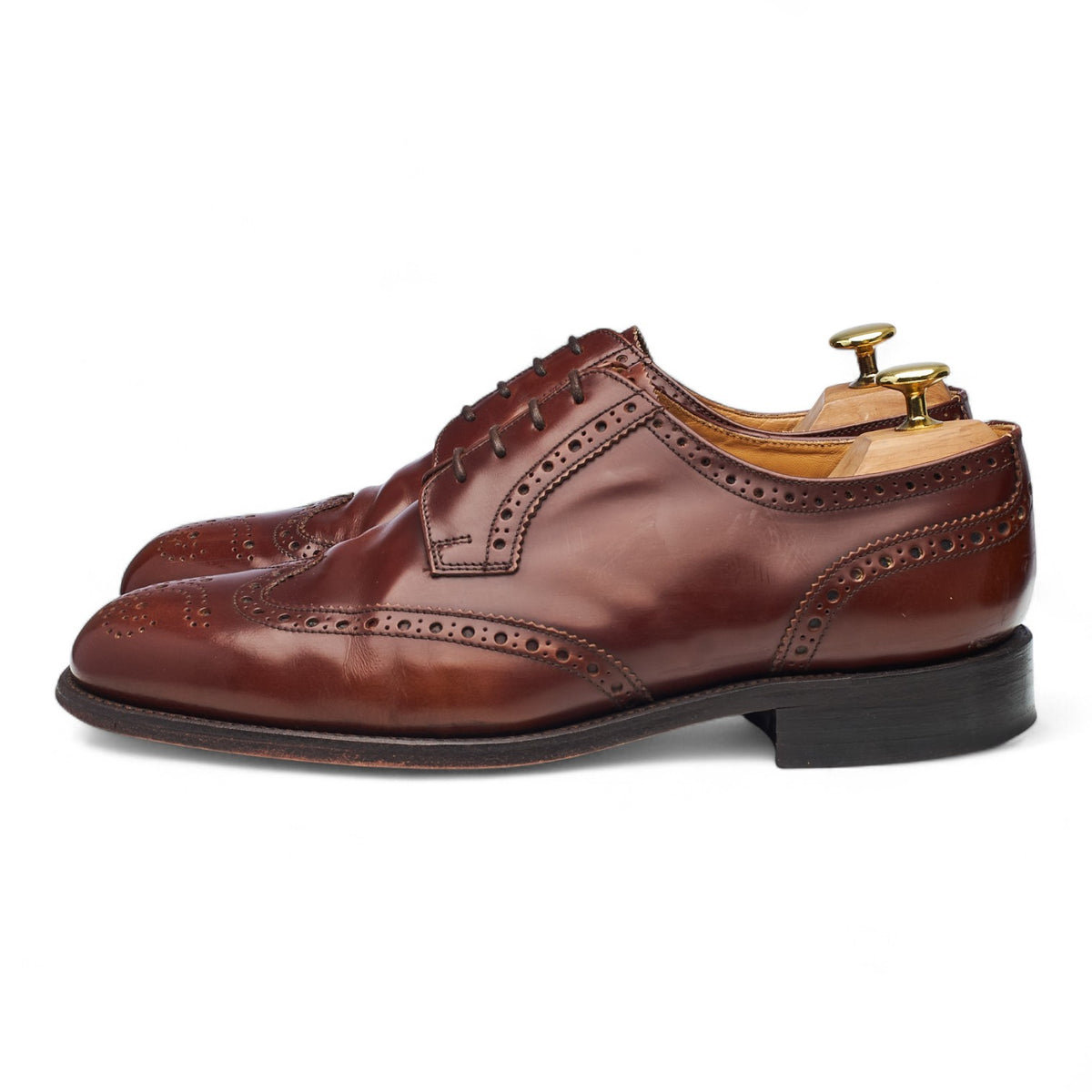 '9957' Brown Leather Derby Brogues UK 8 G