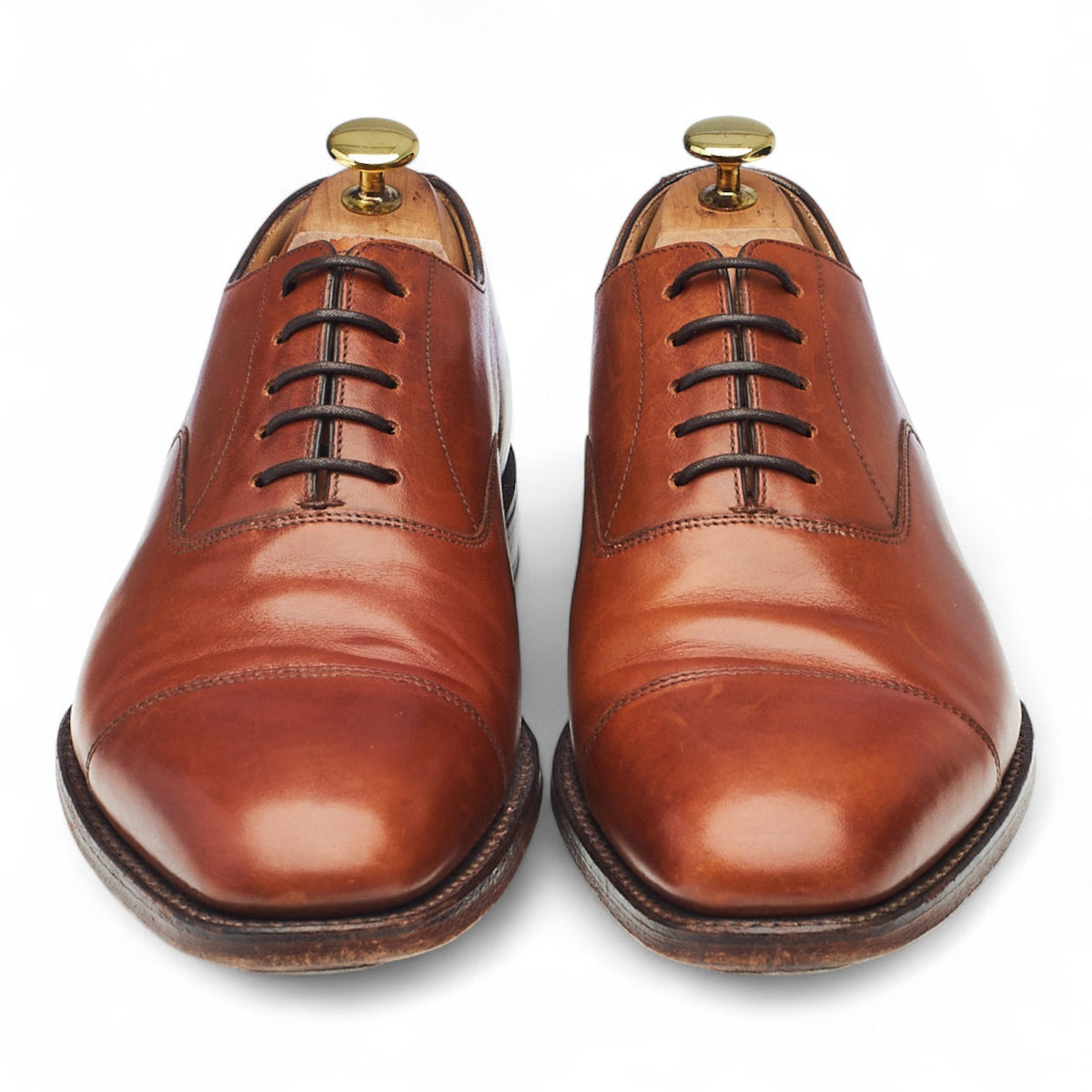 1880 'Aldwych' Tan Brown Leather Oxford UK 8 F