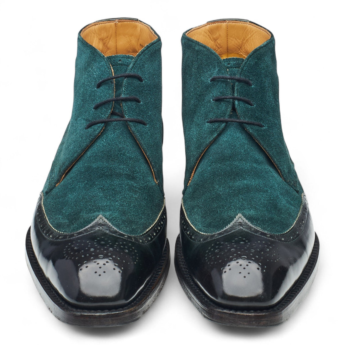Green Suede Leather Chukka Boots UK 9 EU 43 F