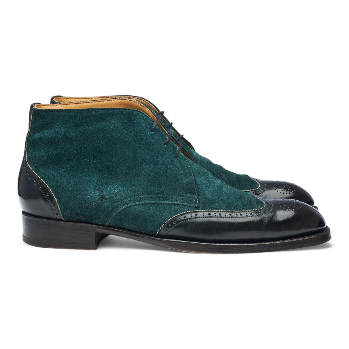 Green Suede Leather Chukka Boots UK 9 EU 43 F