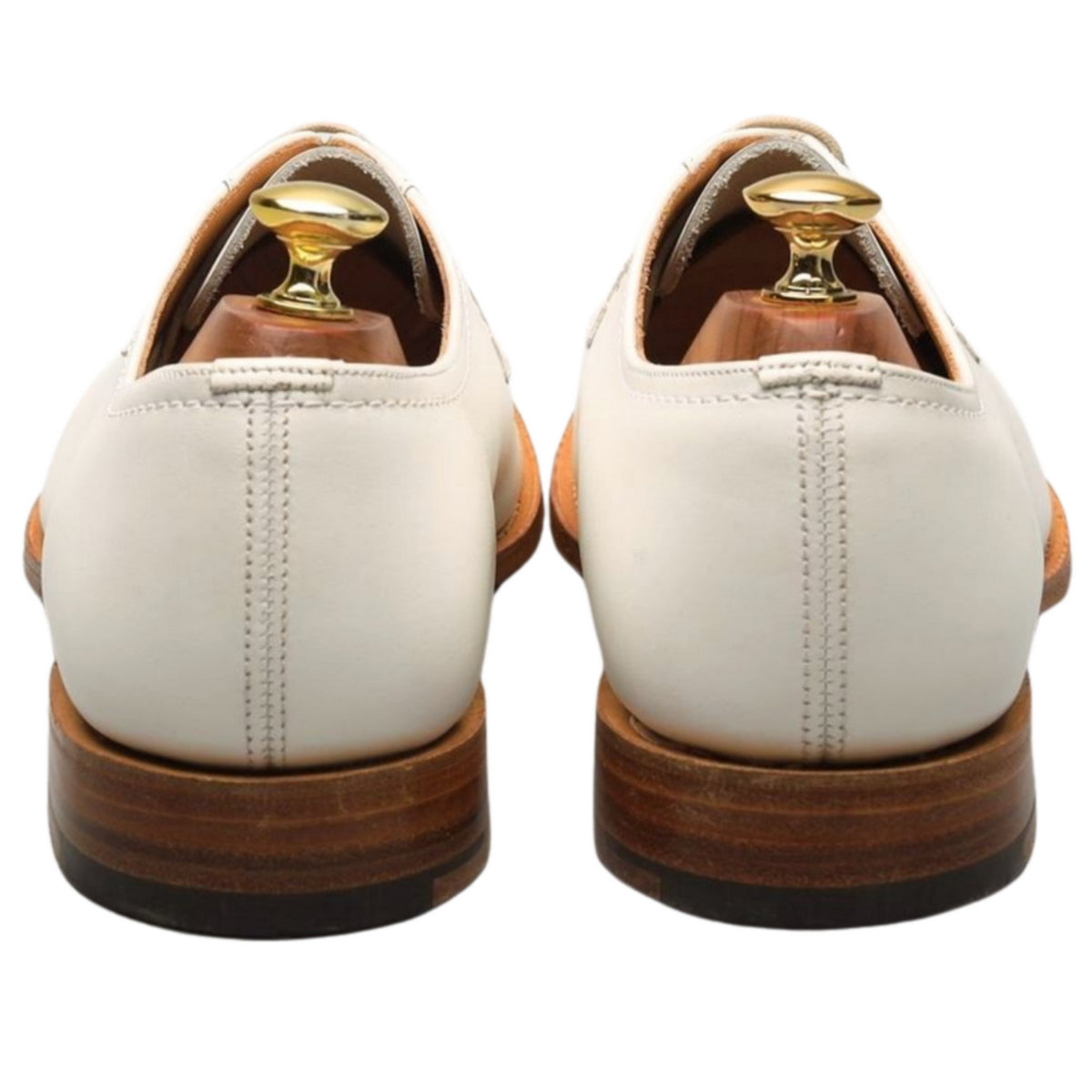 &#39;Barkson&#39; White Leather Derby UK 8.5 F