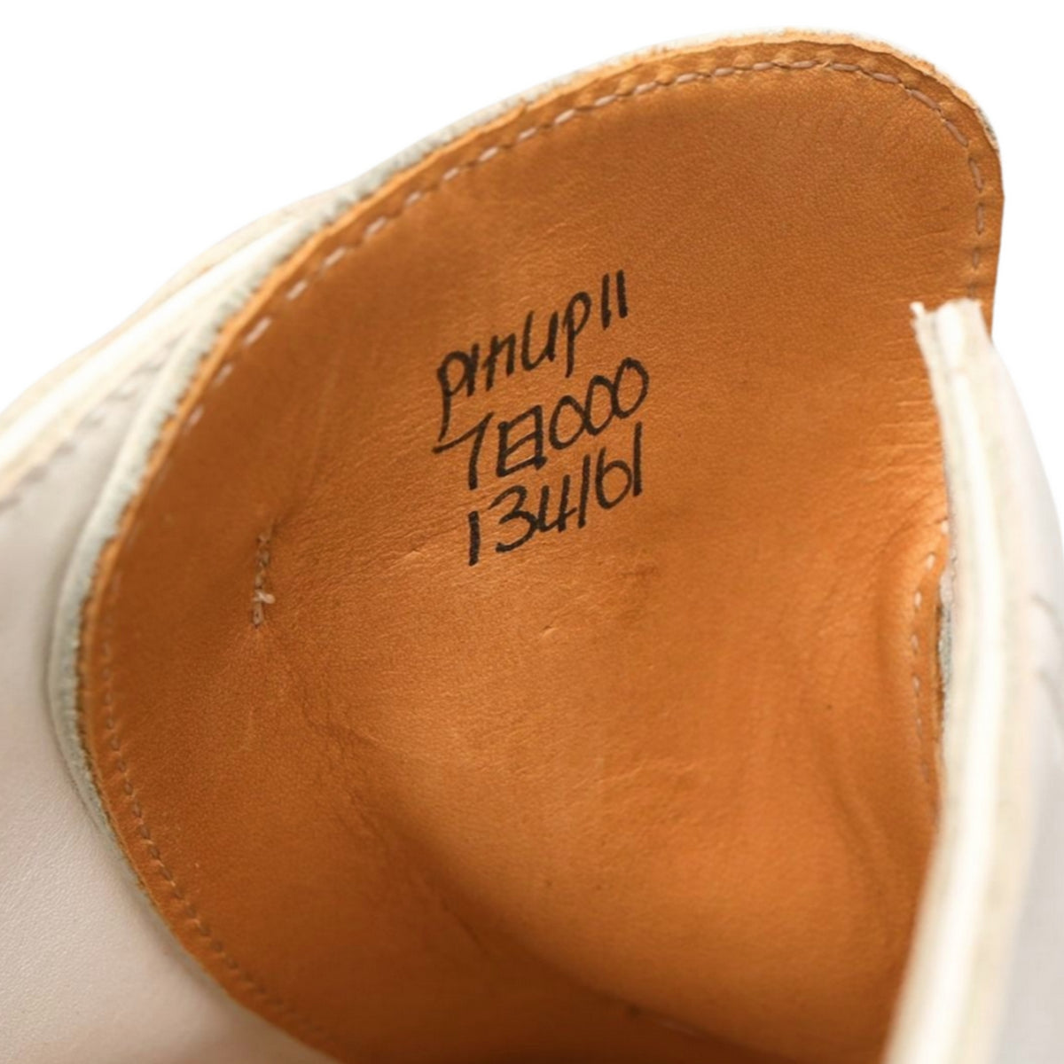 &#39;Philip ll&#39; White Leather Oxford UK 7 E