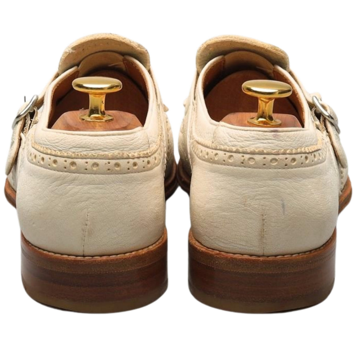 Women&#39;s &#39;Kaber&#39; Cream Leather Monk Strap UK 5.5 EU 38.5