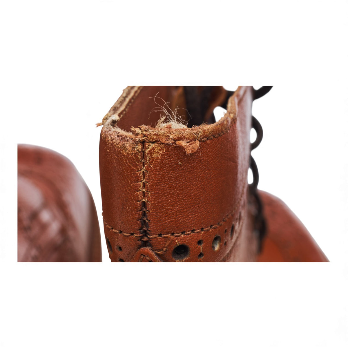 Vintage Tan Brown Leather Boots Brogues UK 11