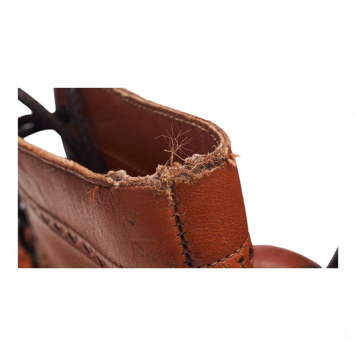 Vintage Tan Brown Leather Boots Brogues UK 11