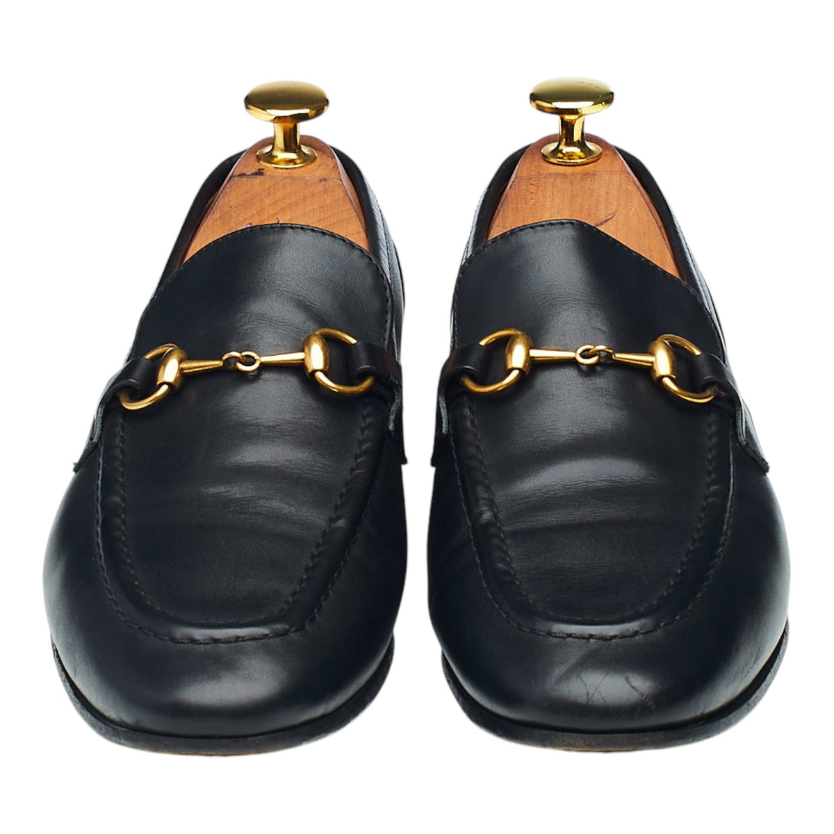 Women's Black Leather Horsebit Loafers UK 3 EU 36