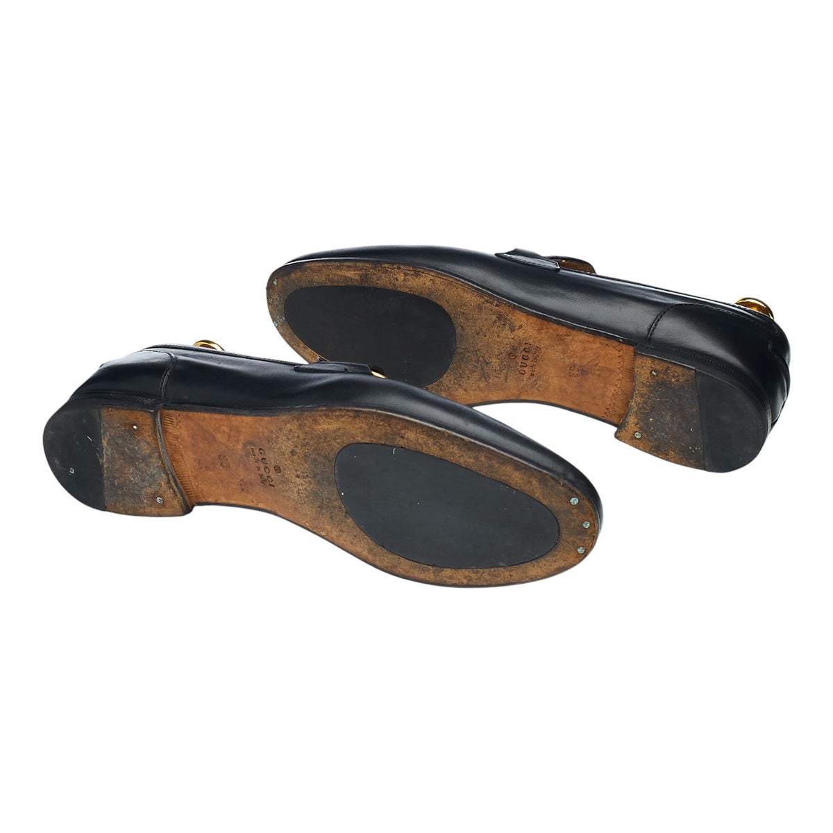 Women's Black Leather Horsebit Loafers UK 3 EU 36