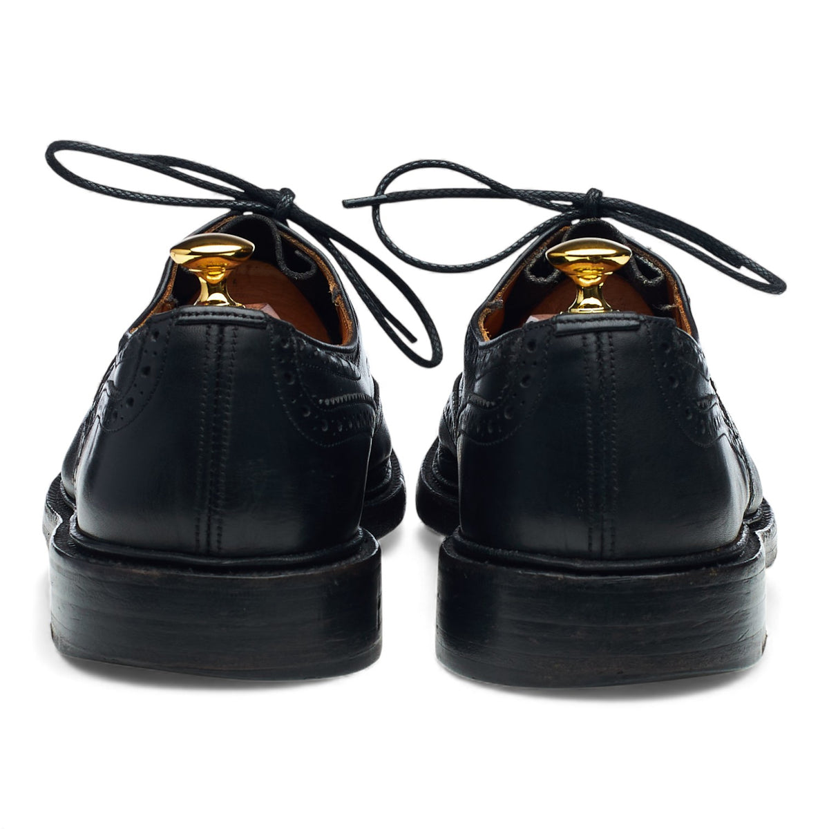 'Keswick' Black Leather Derby Brogues UK 11