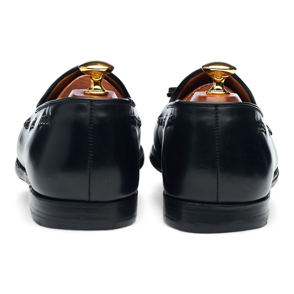 'Langham' Black Leather Tassel Loafers UK 9 EX