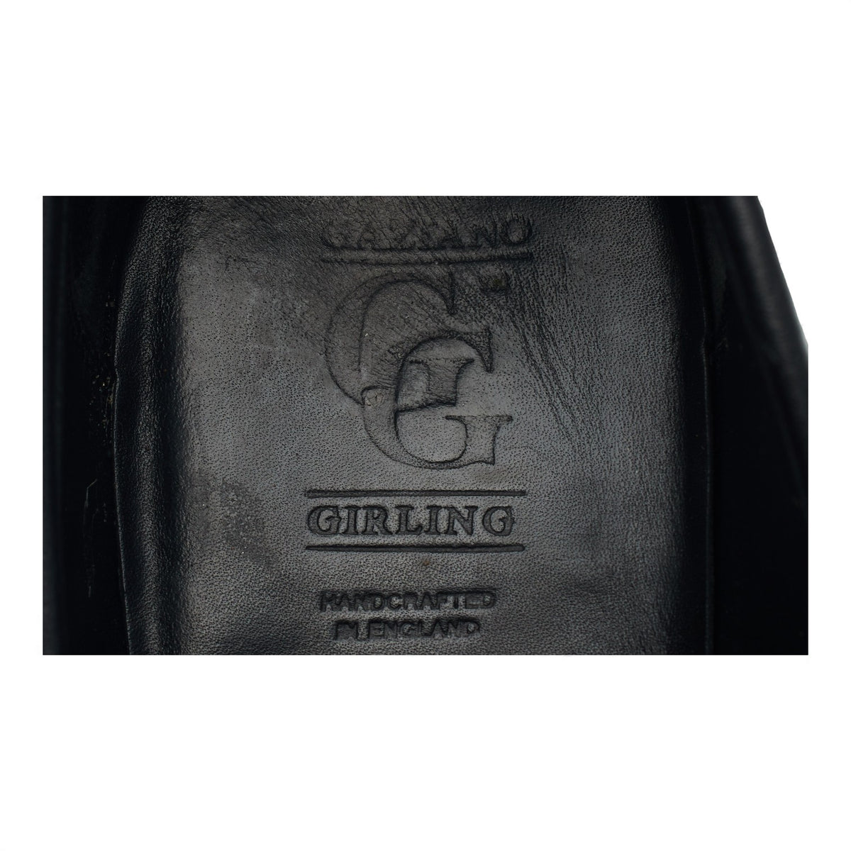 'Antibes' Black Grain Leather Split Toe Loafers UK 9 E