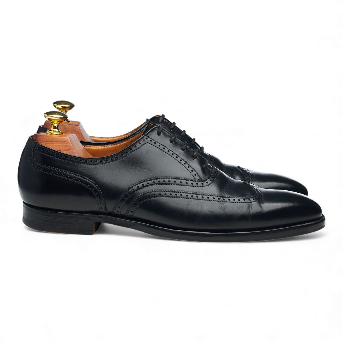 'Drummond' Black Leather Oxford Brogues UK 7 E