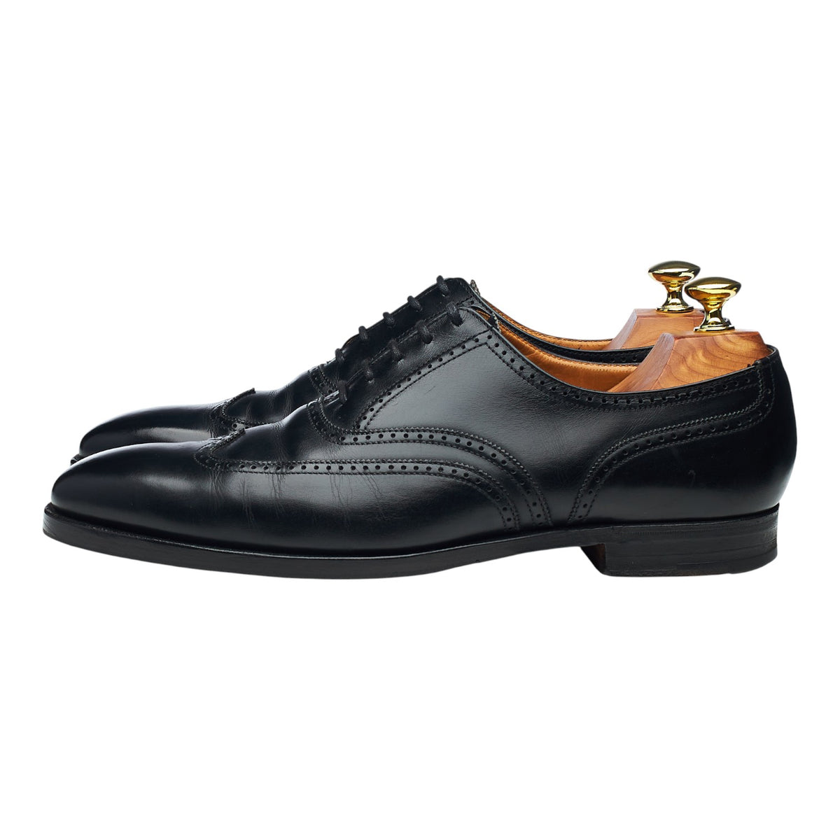 'Drummond' Black Leather Oxford Brogues UK 7 E