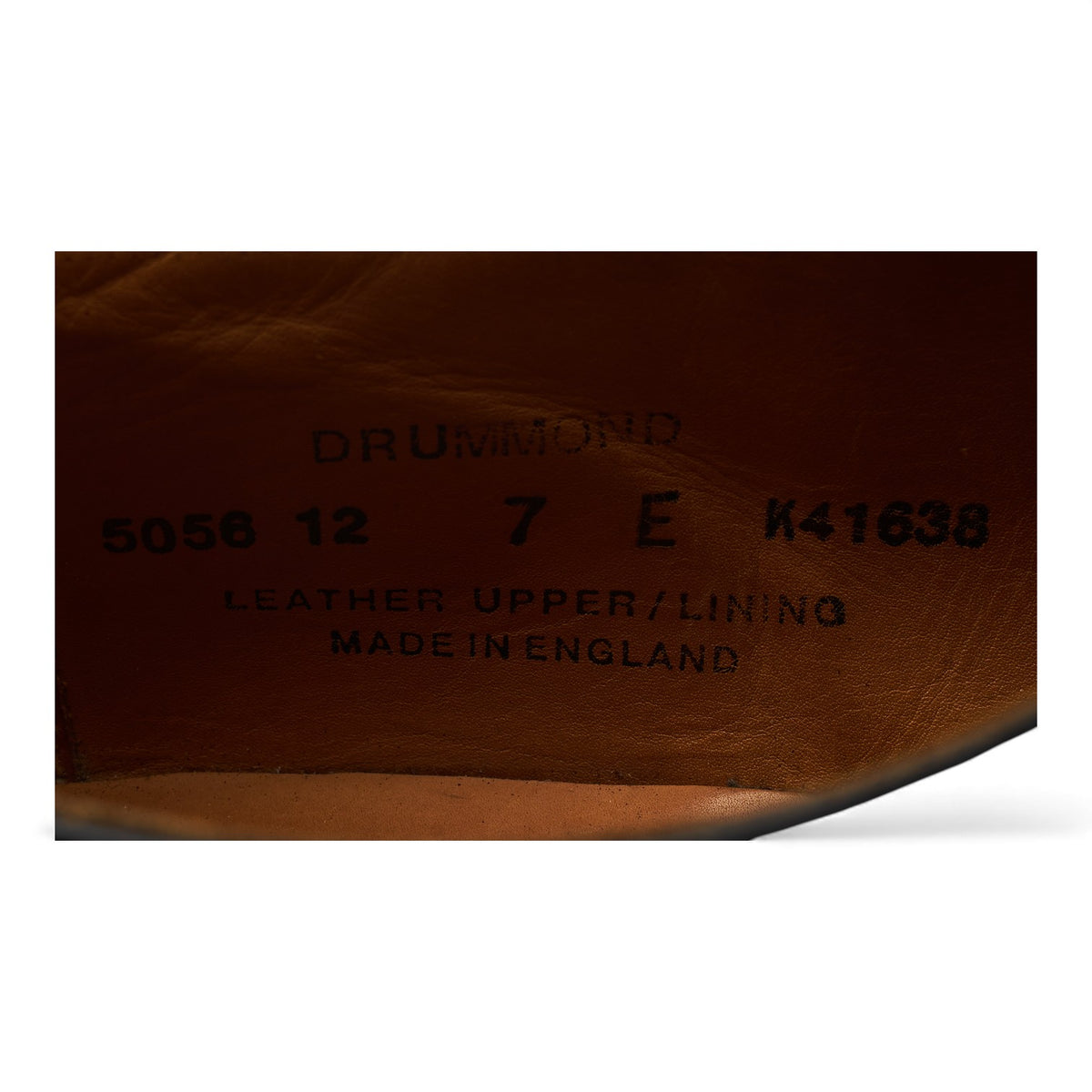 'Drummond' Black Leather Oxford Brogues UK 7 E
