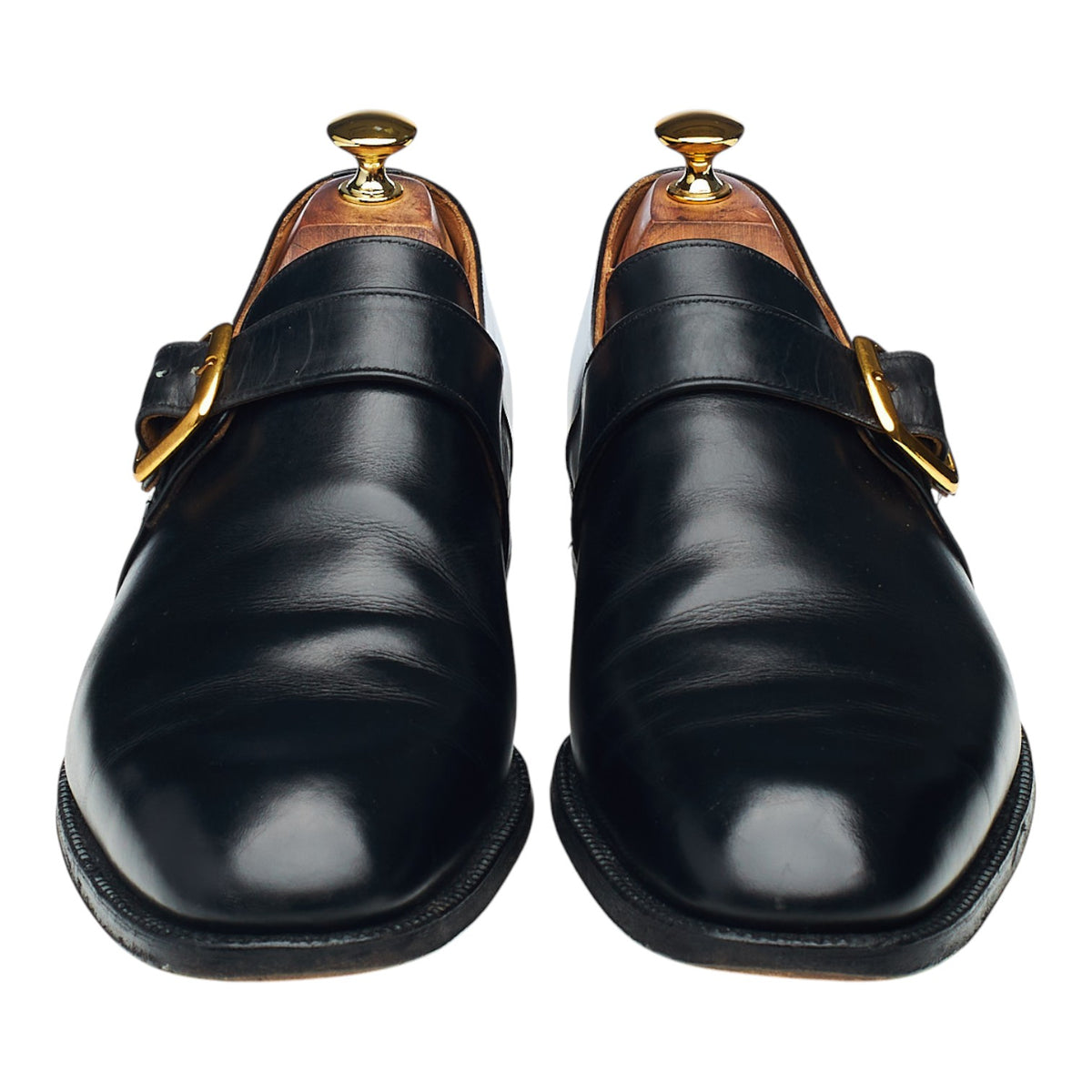 'Westbury' Black Leather Monk Strap UK 11 F