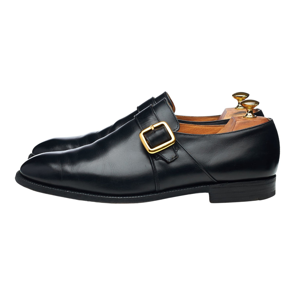 'Westbury' Black Leather Monk Strap UK 11 F