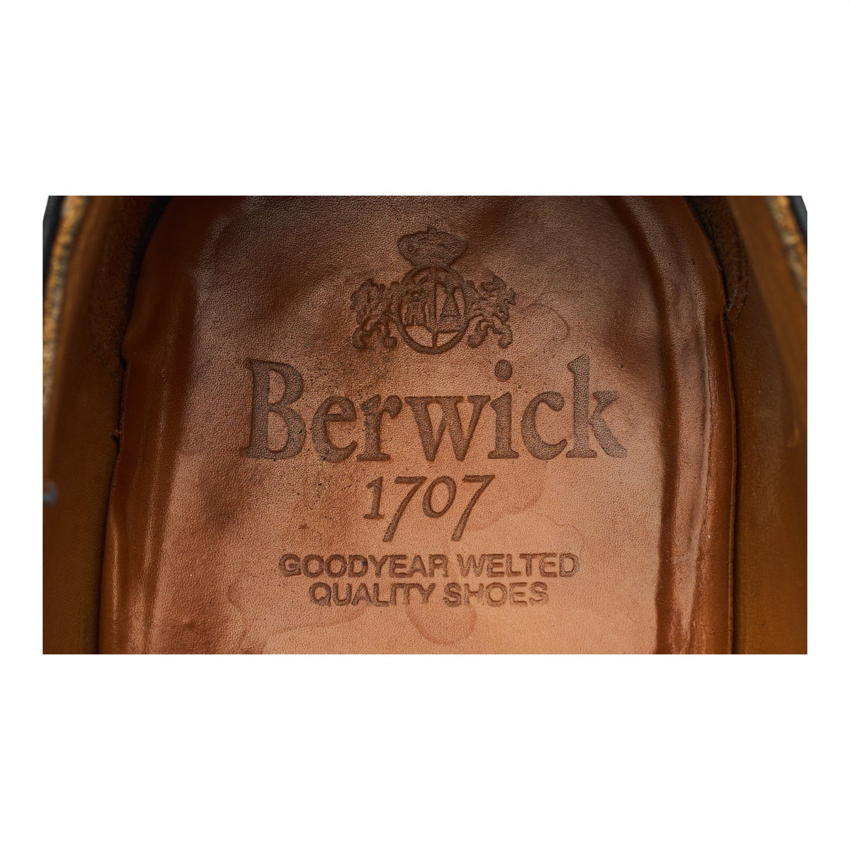 '3637' Black Leather Double Monk Strap UK 9.5