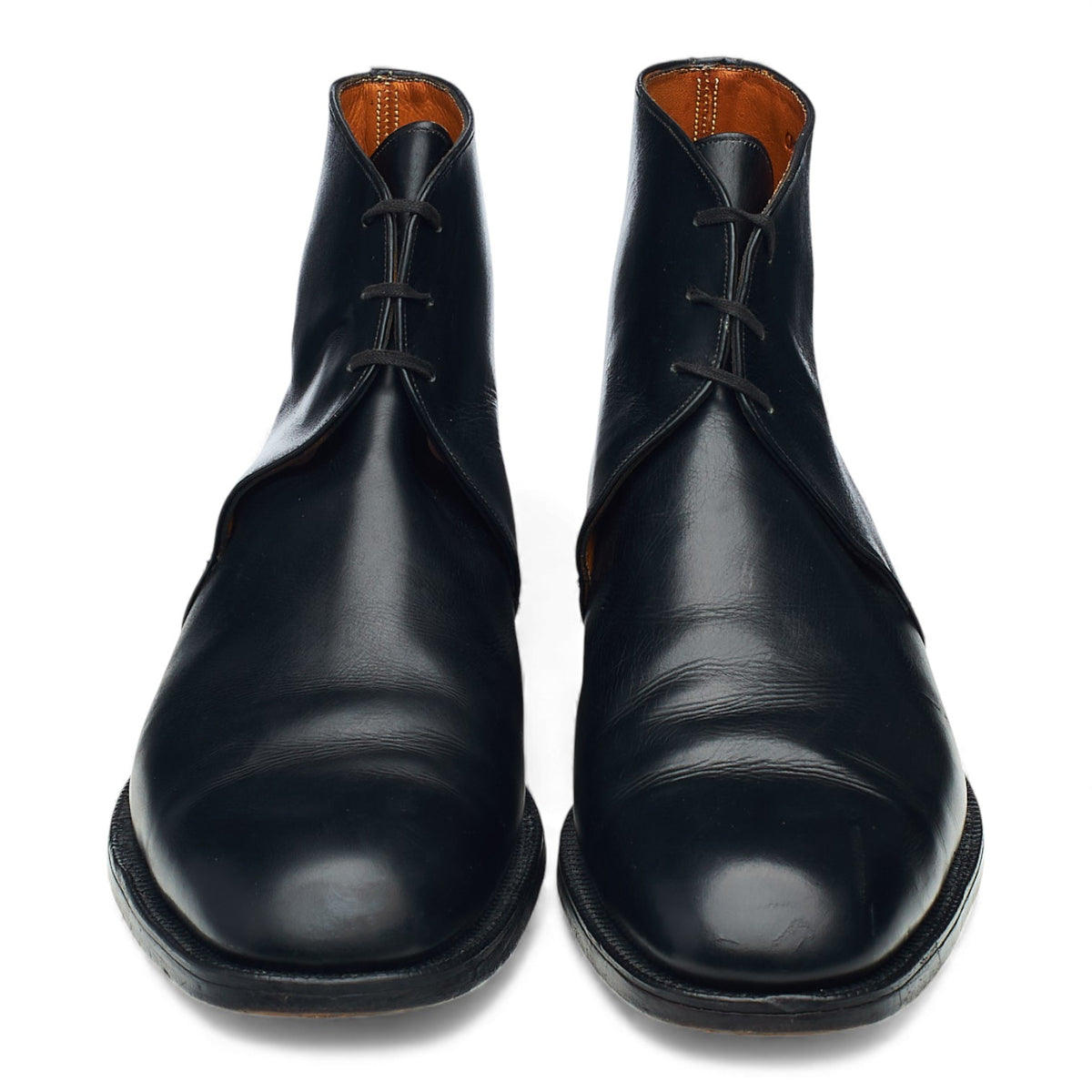 Vintage Black Leather Boots UK 11