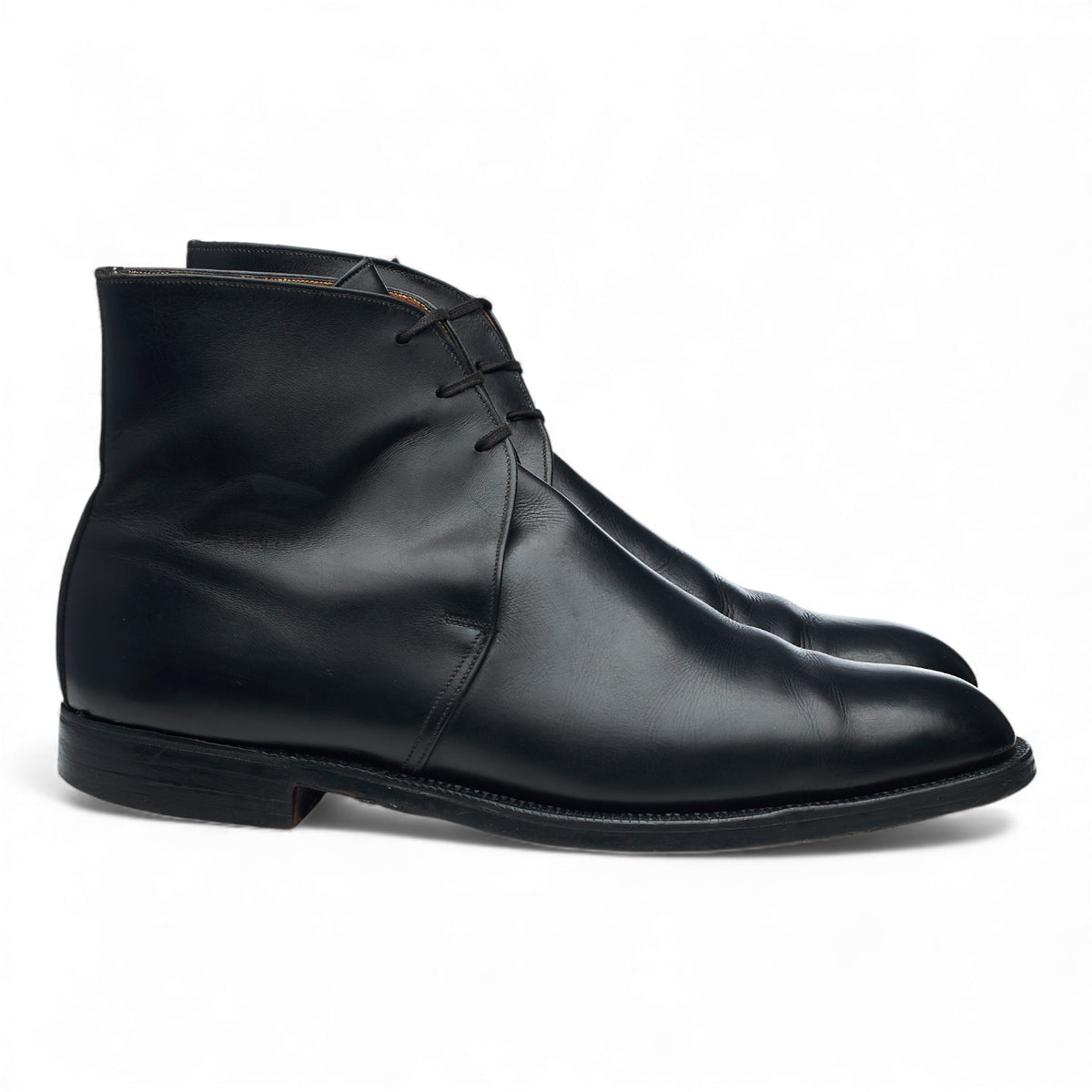 Vintage Black Leather Boots UK 11