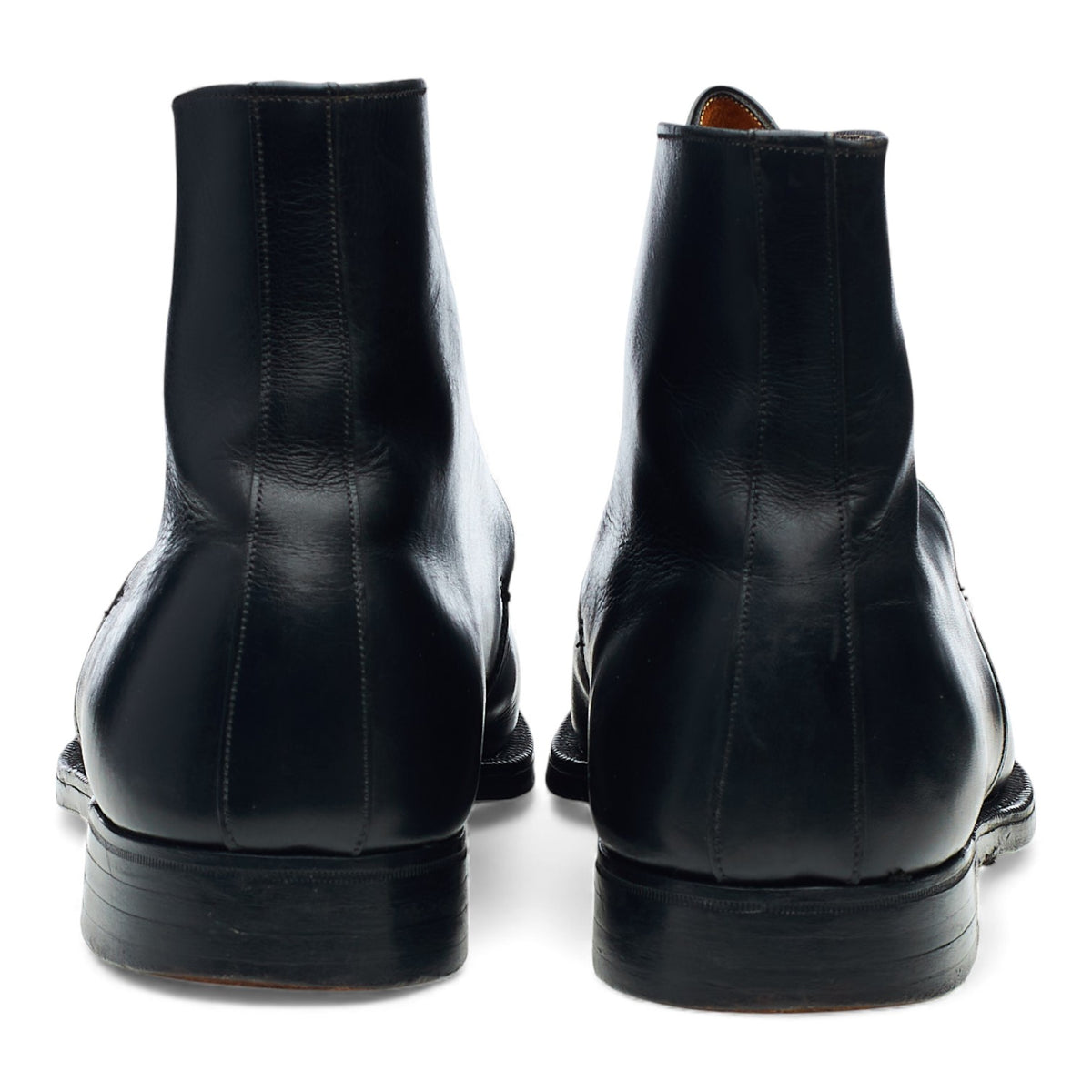 Vintage Black Leather Boots UK 11