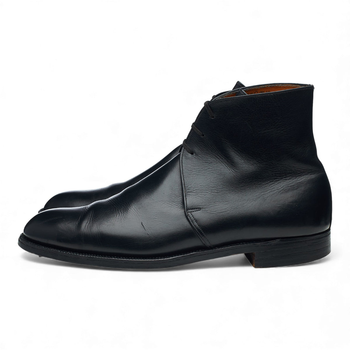 Vintage Black Leather Boots UK 11