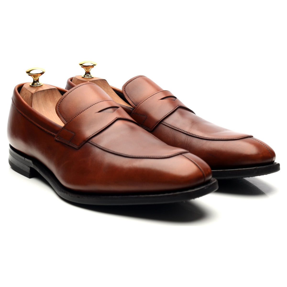 &#39;Parham&#39; Brown Leather Loafers UK 10 G