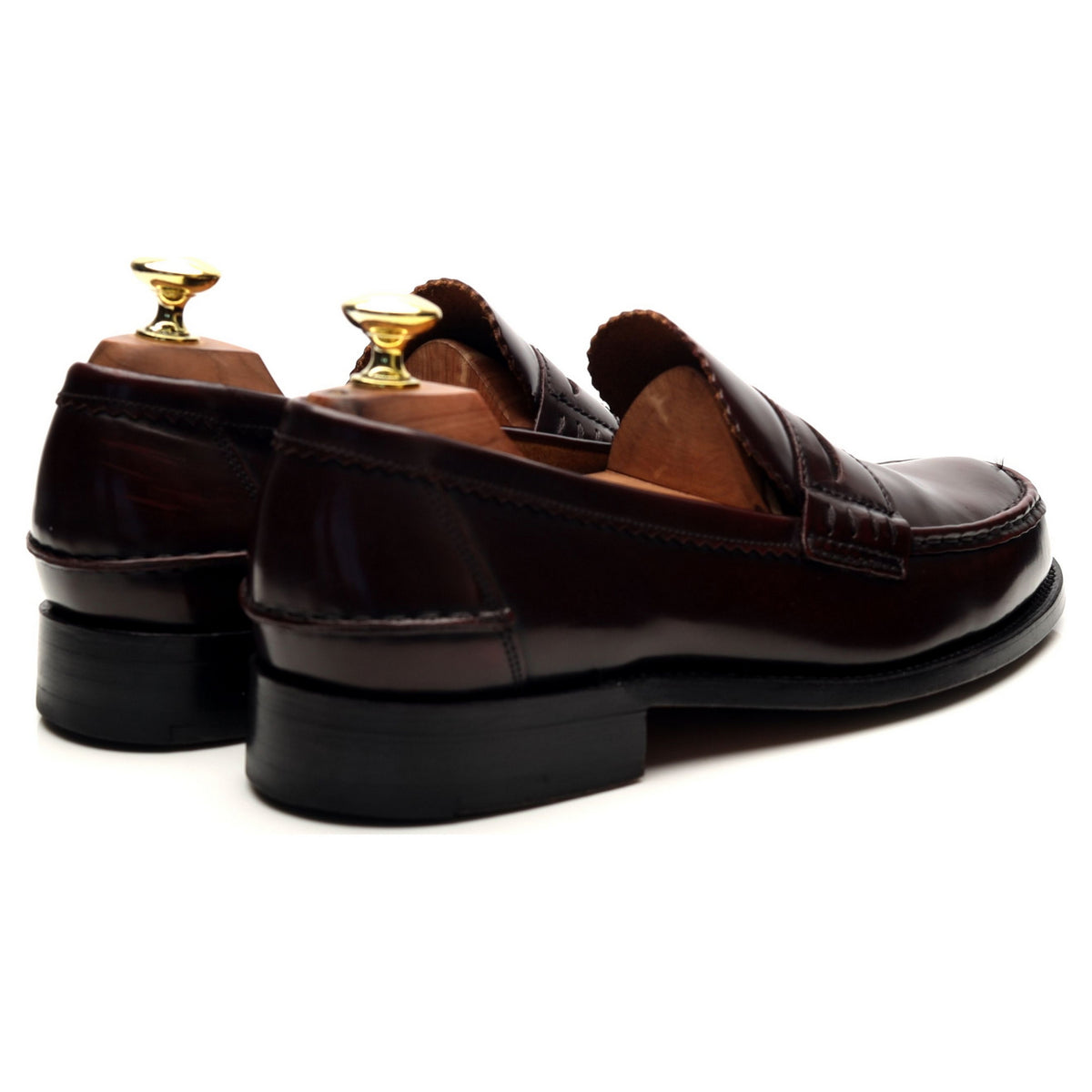 &#39;Caruso&#39; Burgundy Leather Loafers UK 7 F