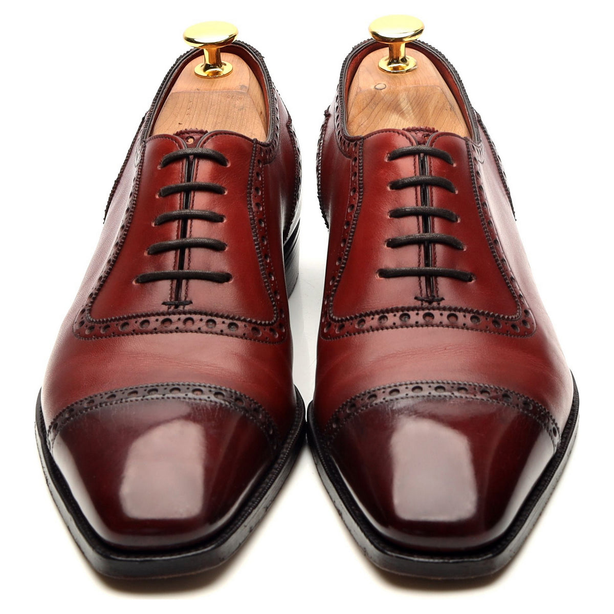 &#39;St. James ll&#39; Burgundy Leather Oxford UK 6 E