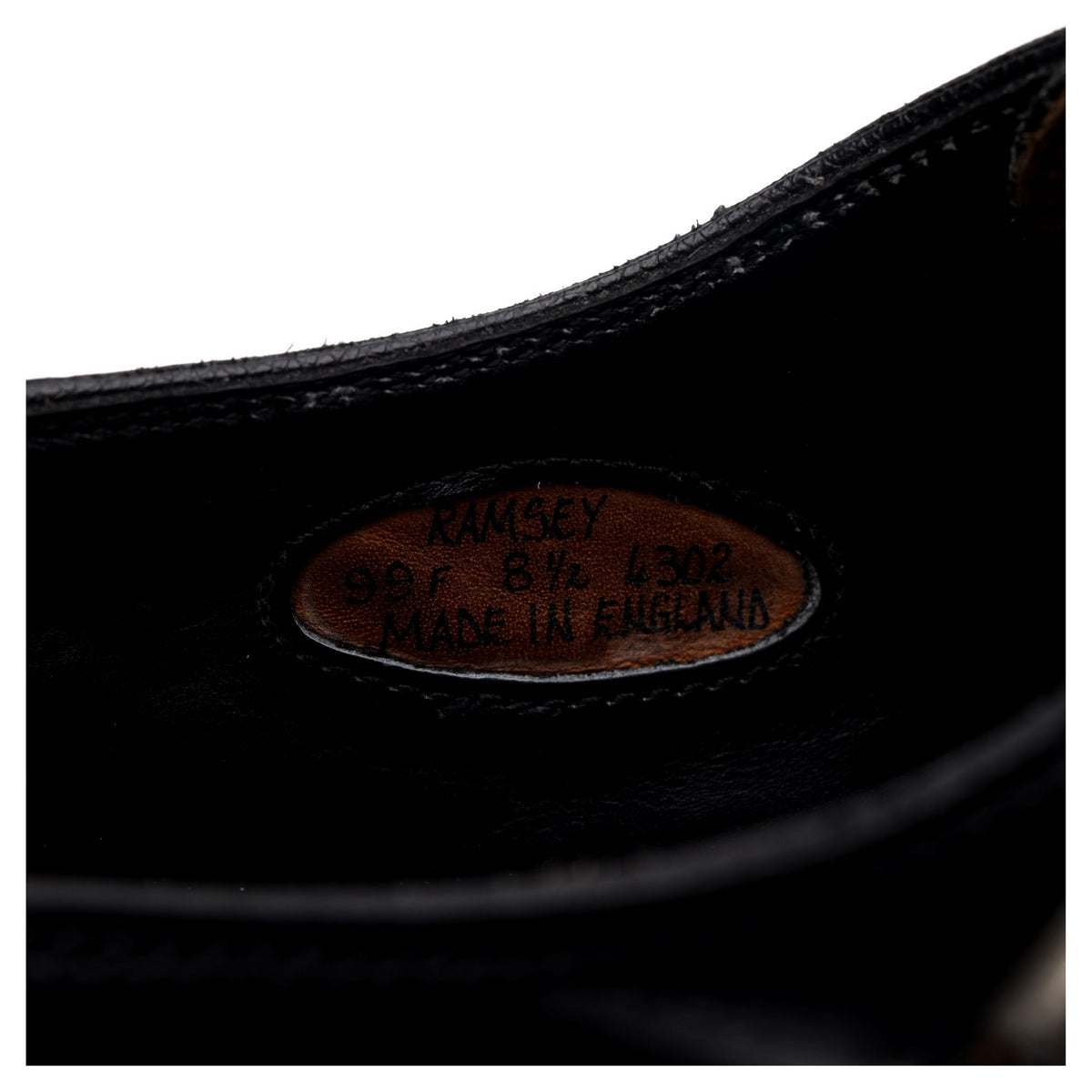 &#39;Ramsey&#39; Black Leather Double Monk Strap UK 8.5 F