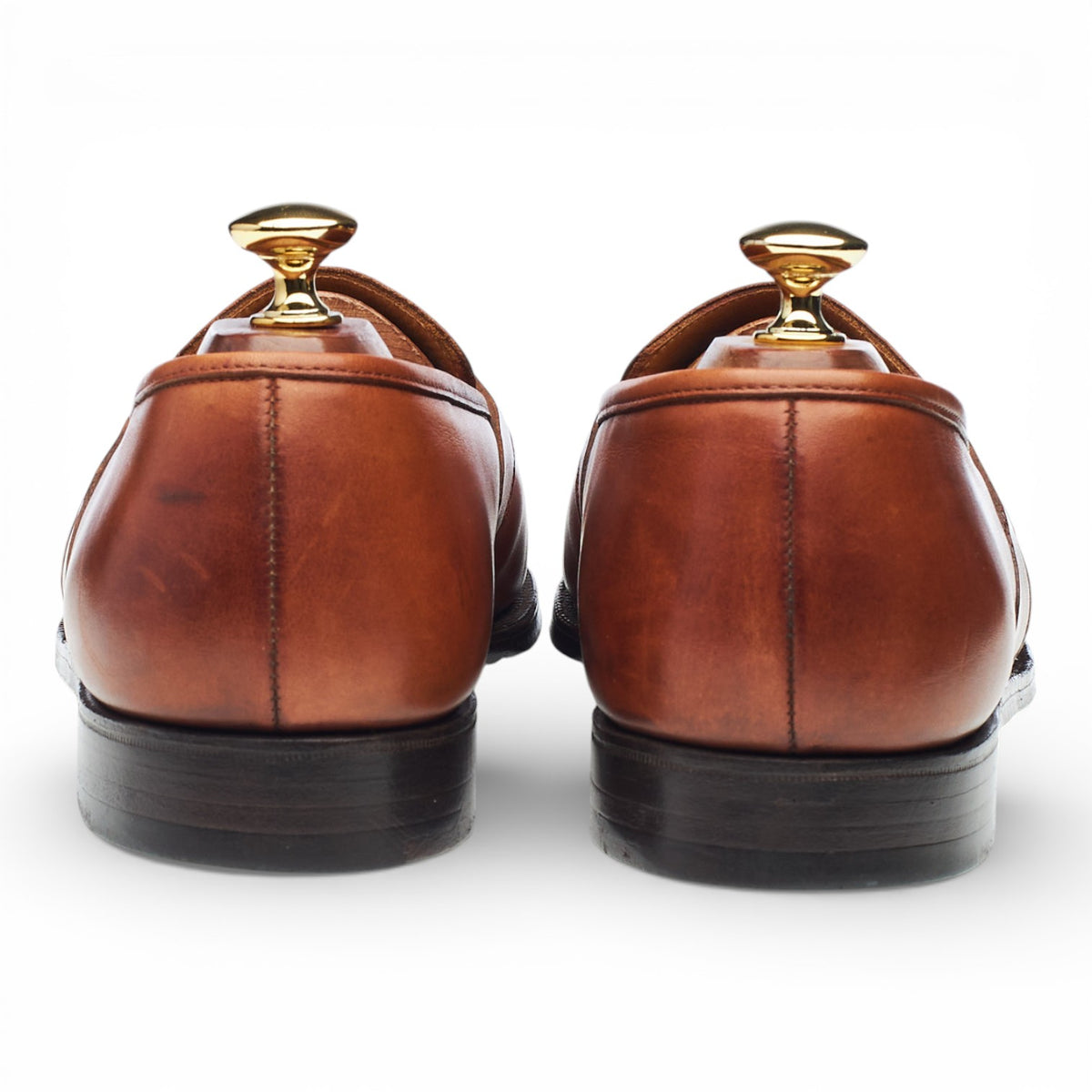 Tan Brown Leather Loafers UK 9.5 US 10 D